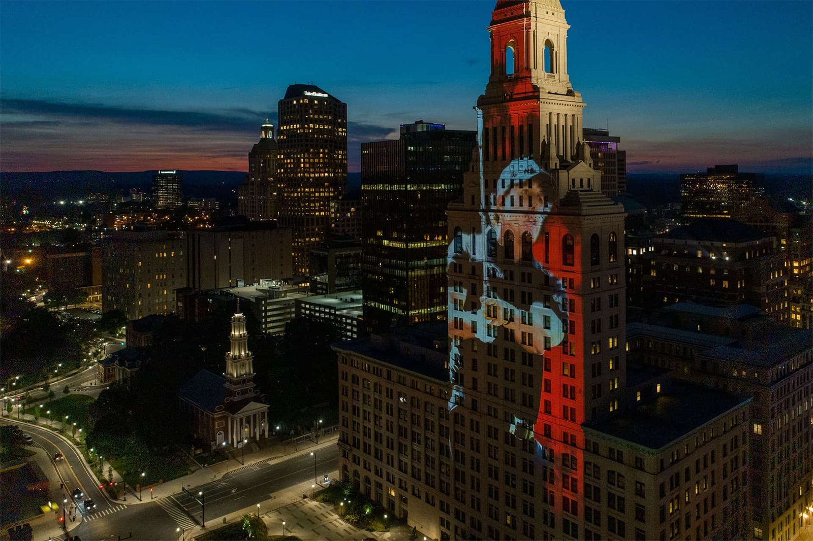 Aerial Photography Travelers Tower PGA Travelers Championship