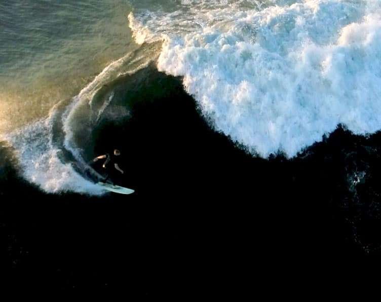 Surfing Point Judith Aerial Photography