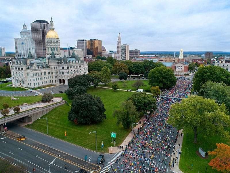 2019 Hartford Marathon CT drone photography & video services